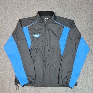 ASICS Luke’s Locker Full Zip Windbreaker Jacket Men Blue Black Lightweight